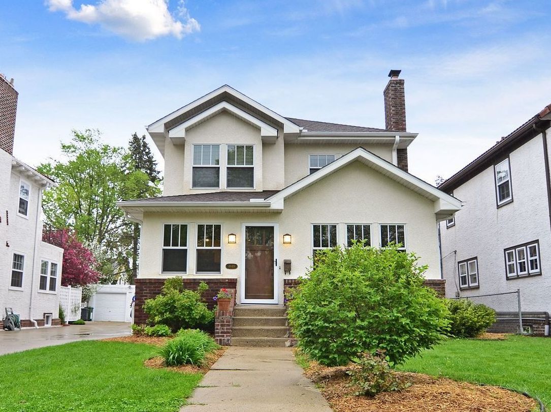 Front exterior of remodeled Linden Hills home.