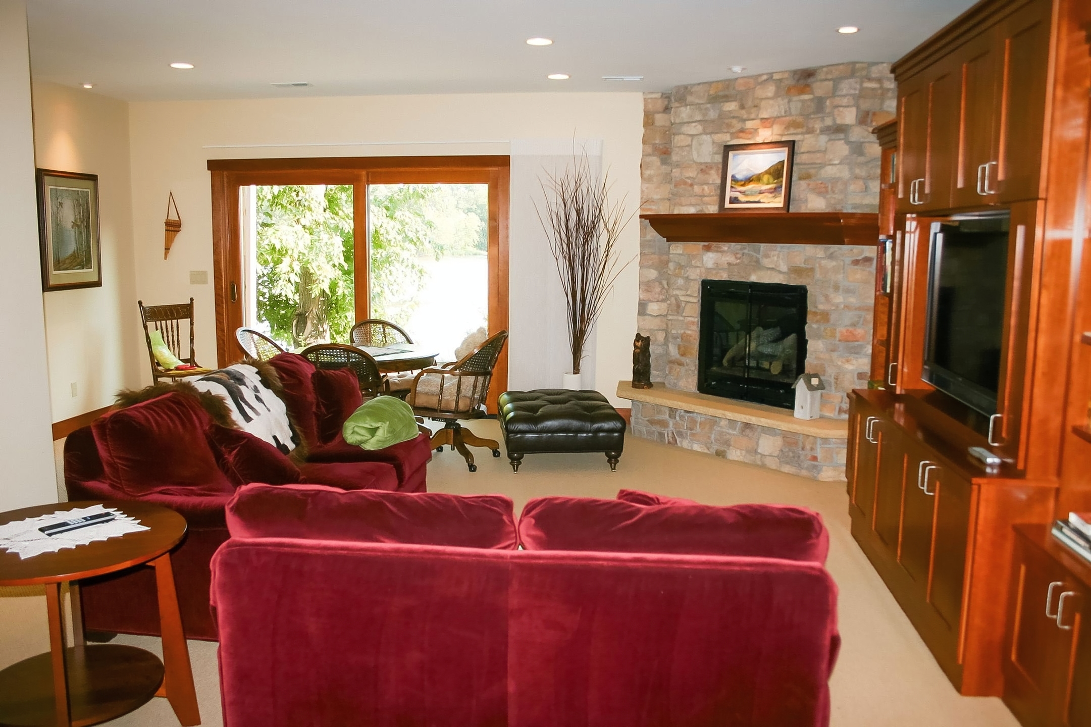 Recreation room with pool table and wall-mounted dartboard—built for relaxed entertaining.